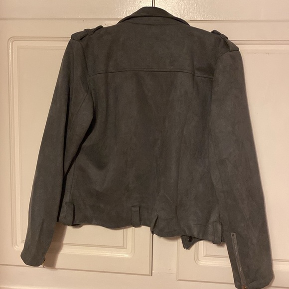 Grey moto jacket - Picture 2 of 5